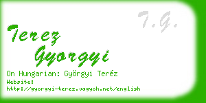 terez gyorgyi business card